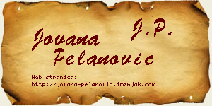 Jovana Pelanović vizit kartica